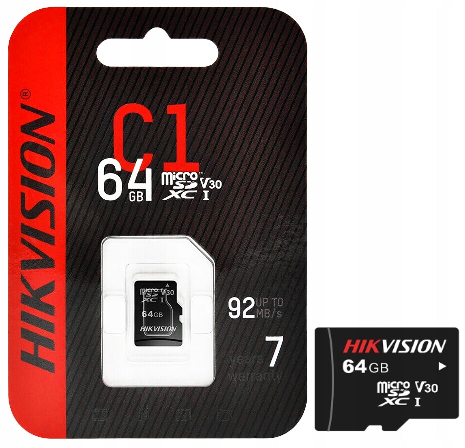 Karta microSD 64GB HS-TF-C1 Hikvision pro Ip kamery
