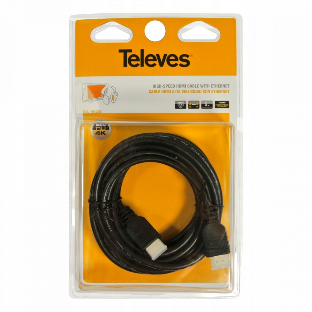 Kabel Hdmi 2.0 Televes ref. 494501 1,5 m 4K