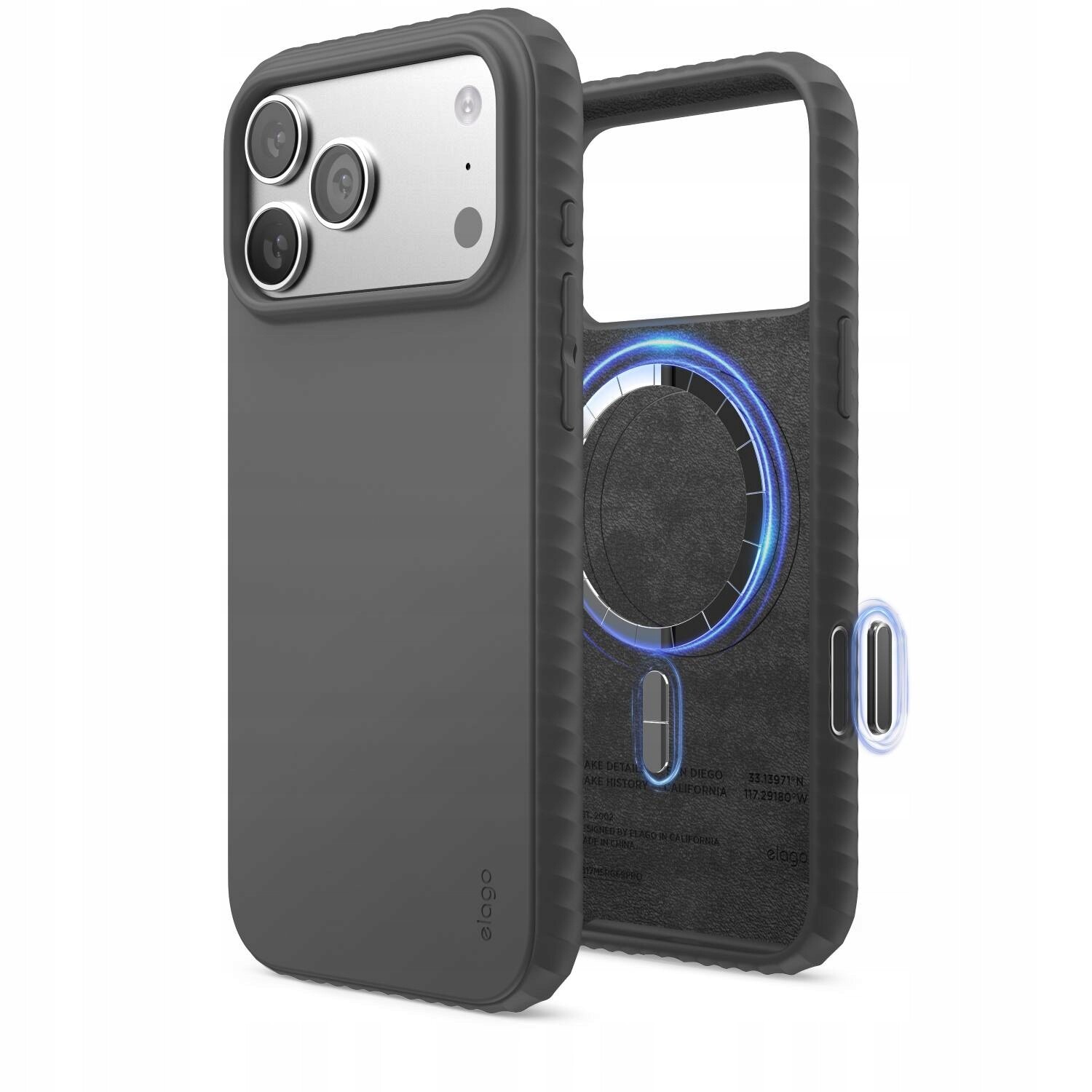 Silikonové Pouzdro Elago Ridge s MagSafe pro iPhone 17 Pro Max Black