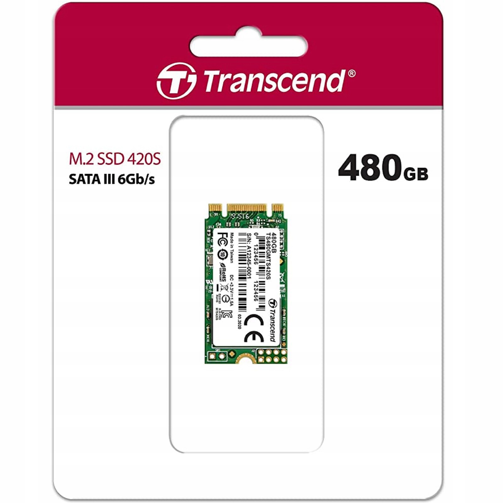Transcend Ssd MTS420S 480GB M.2 Sata III