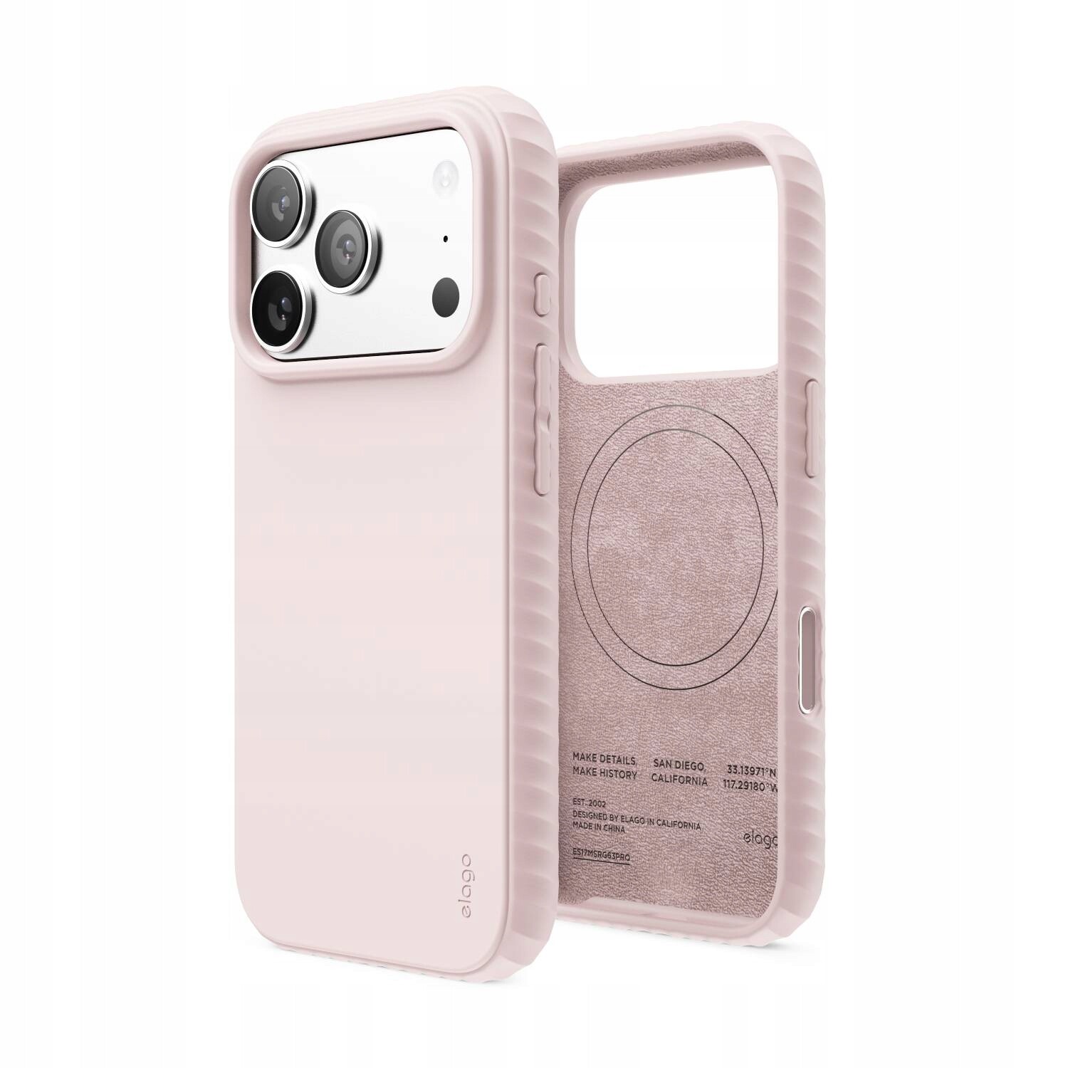 Silikonové Pouzdro Elago Ridge s MagSafe pro iPhone 17 Pro světle Pink