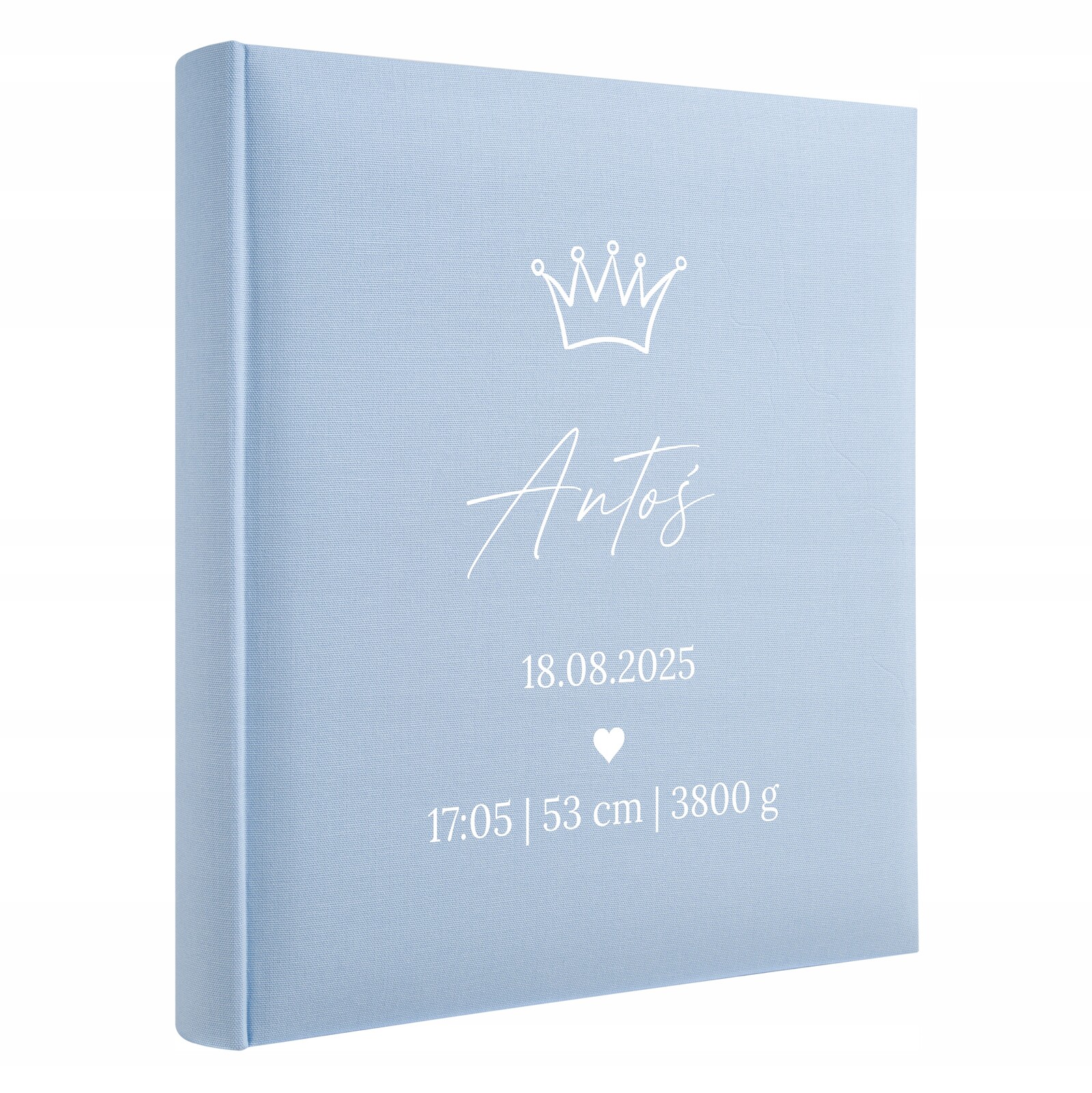 Dětské album Tradiční metrika 100 stran Light Blue Personalizace