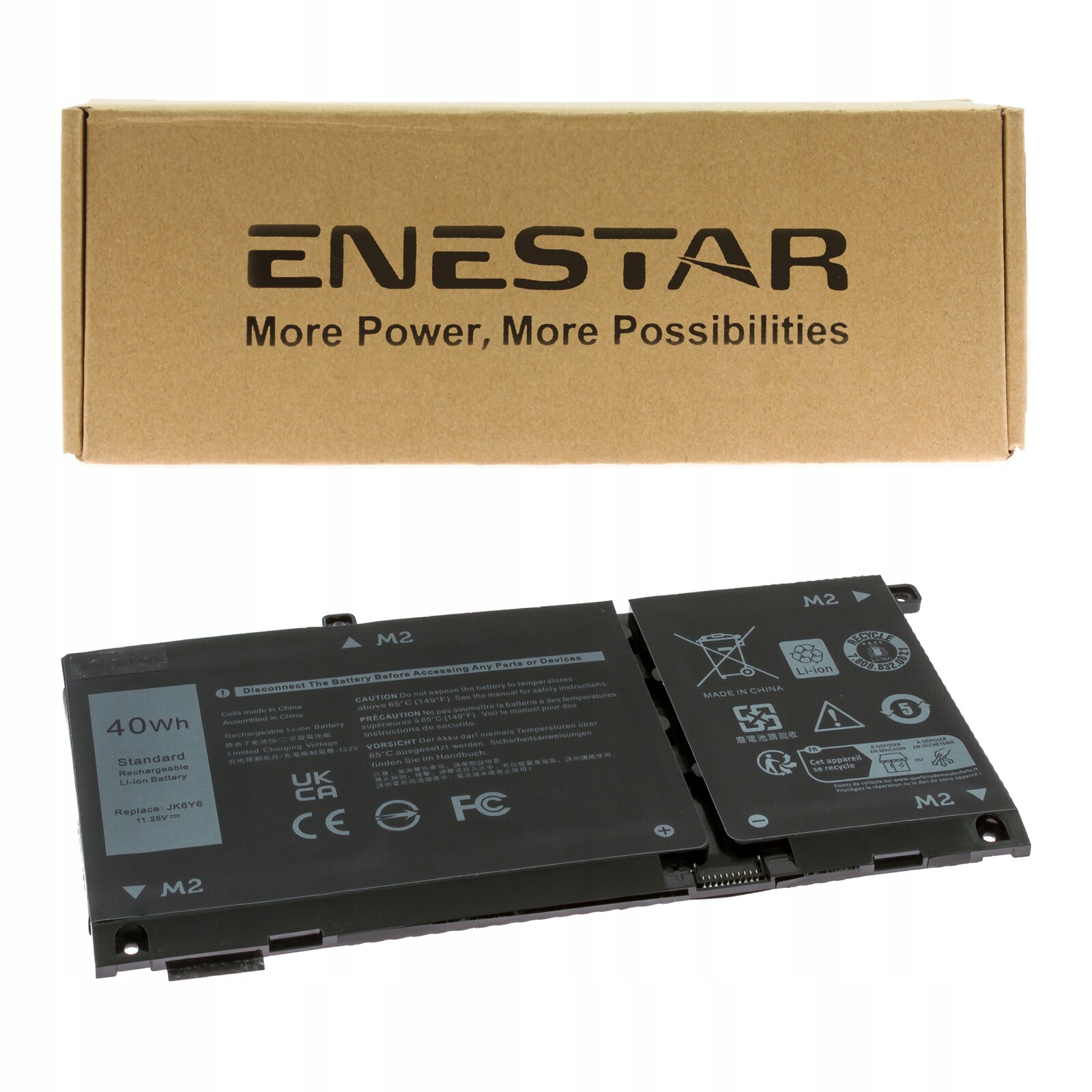 Prémiová baterie pro Dell JK6Y6 Latitude 3120 3410 3510 Vostro 5401 5402 5502