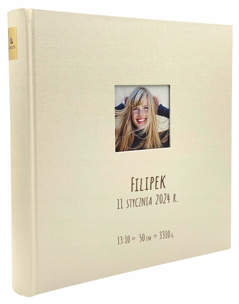 Album Goldbuch béžové 60 bílých stran, personalizace pro děti Metrička