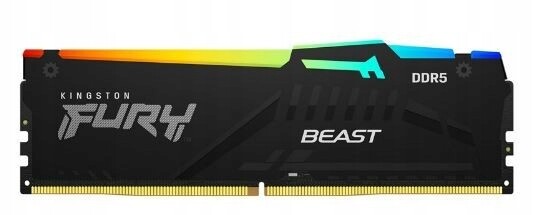 Paměť Kingston Fury Beast Rgb, DDR5, 16 Gb, 6000 MHz, CL30