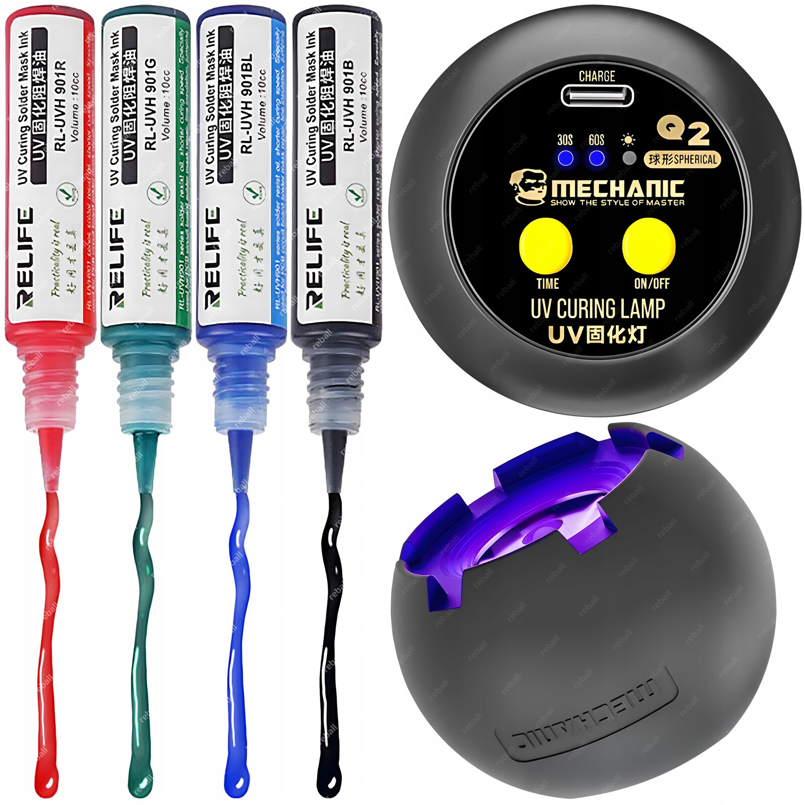 Mechanická Lampa Q2 Uv Led Pro Vytvrzování Laku Soldermaskky 4 X Uv Lak