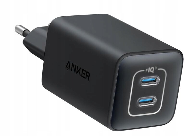 Nabíječka Anker 523 Nano 3 GaN 47W Pd Piq 3.0 2xUSB-C Černá A2039312