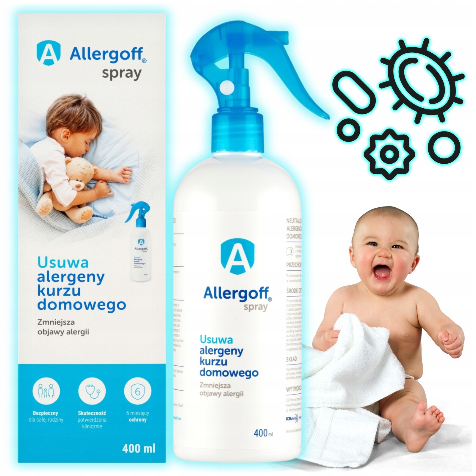 Čisticí Prostředek Na Mytí Sprej Neutralizátor Alergií A Prachu Allergof