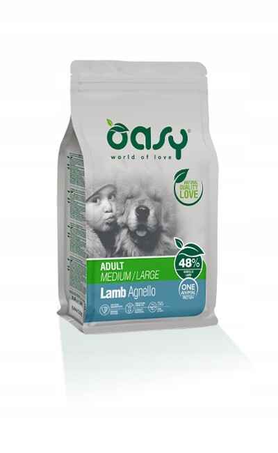 Oasy Jehněčí Agnello Dospělé M/L 2,5 kg