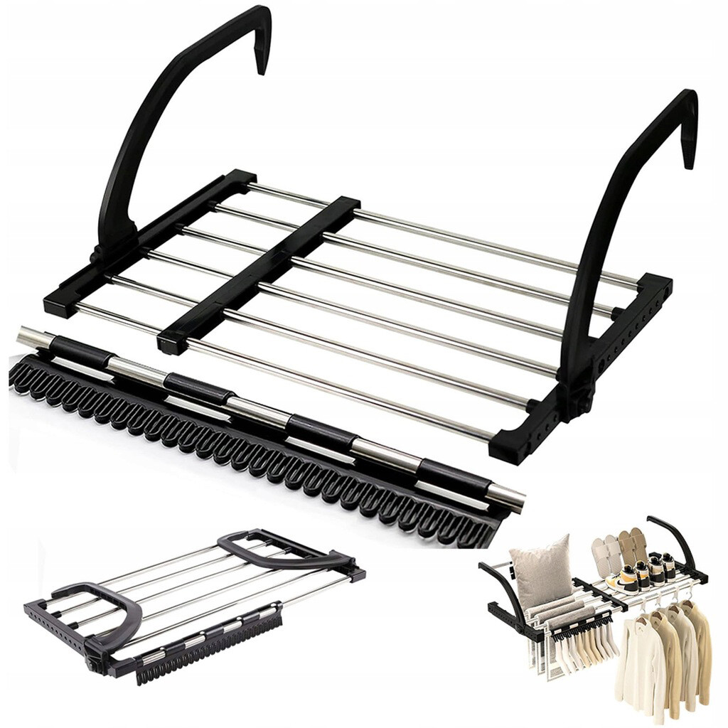 Sušák Na Prádlo A Zábradlí Balkon Rozkládací 57-107 CM