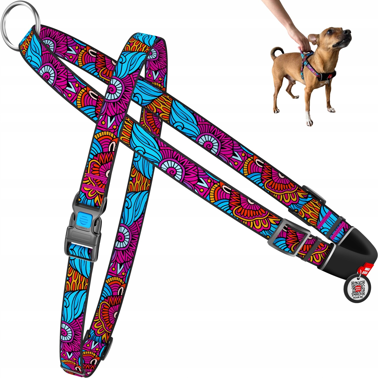 Postroj pro psa s rukojetí, letní, velikost L