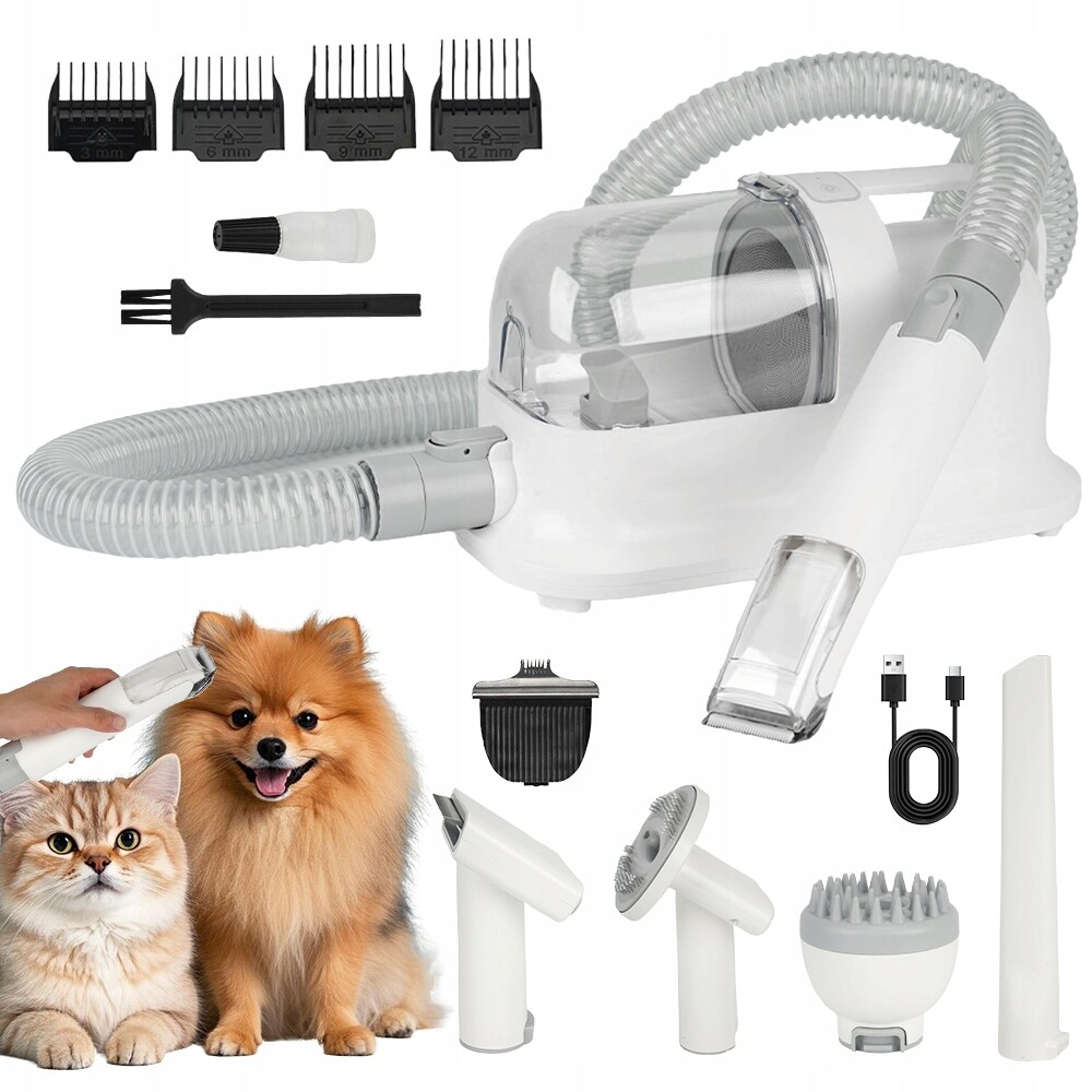 Multifunkční Sada Pro Péči Srsti Psa Kočky Srst, Zastřihovač, Vysavač 6V1