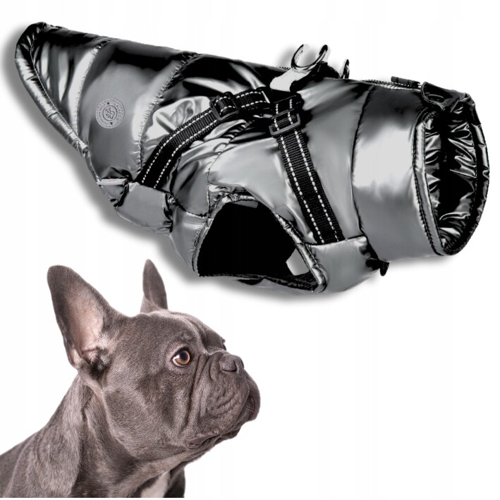 Oblečení Pro Psa bunda 2v1 s ramenními popruhy voděodolná newSTAR zimní šedá XL