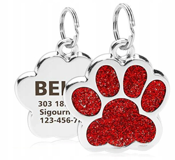 Identifikátor Adresář pro psa nebo kočku Chňapka Kovová Gravírovací