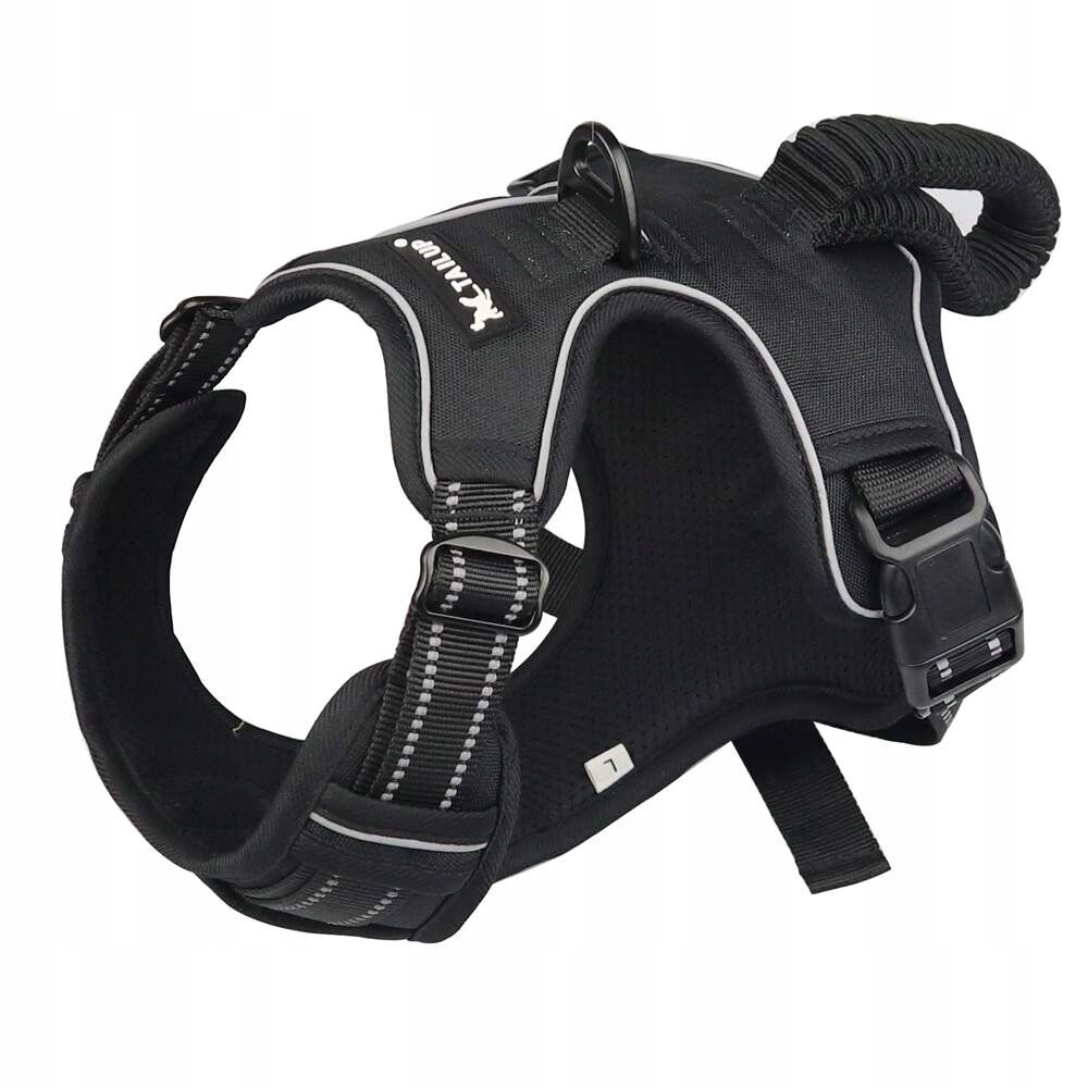 Postroj pro ovčáka, pevný, černý, reflexní, M