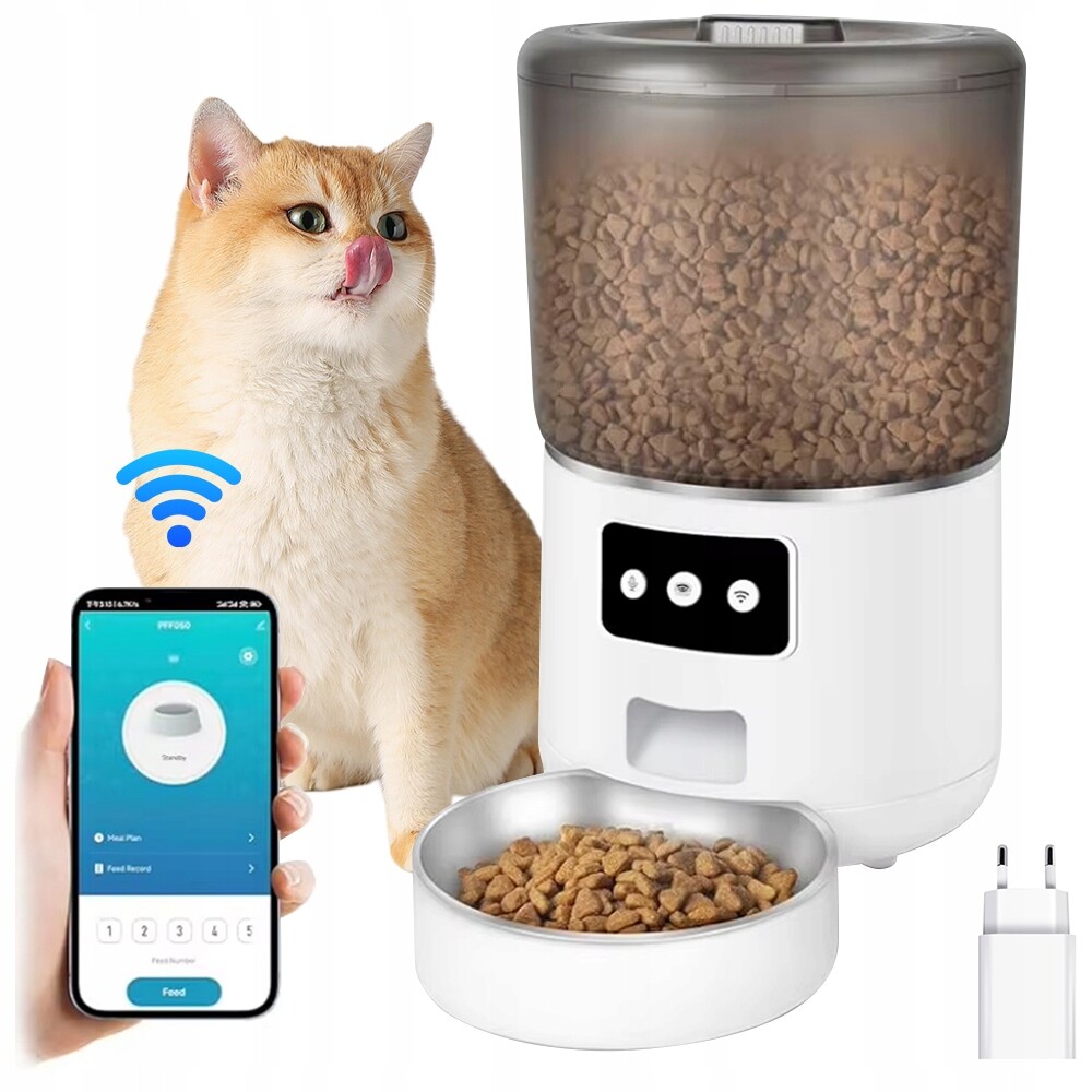 Podavač Krmiva Automatická Miska Pro Kočky A Psa 4L