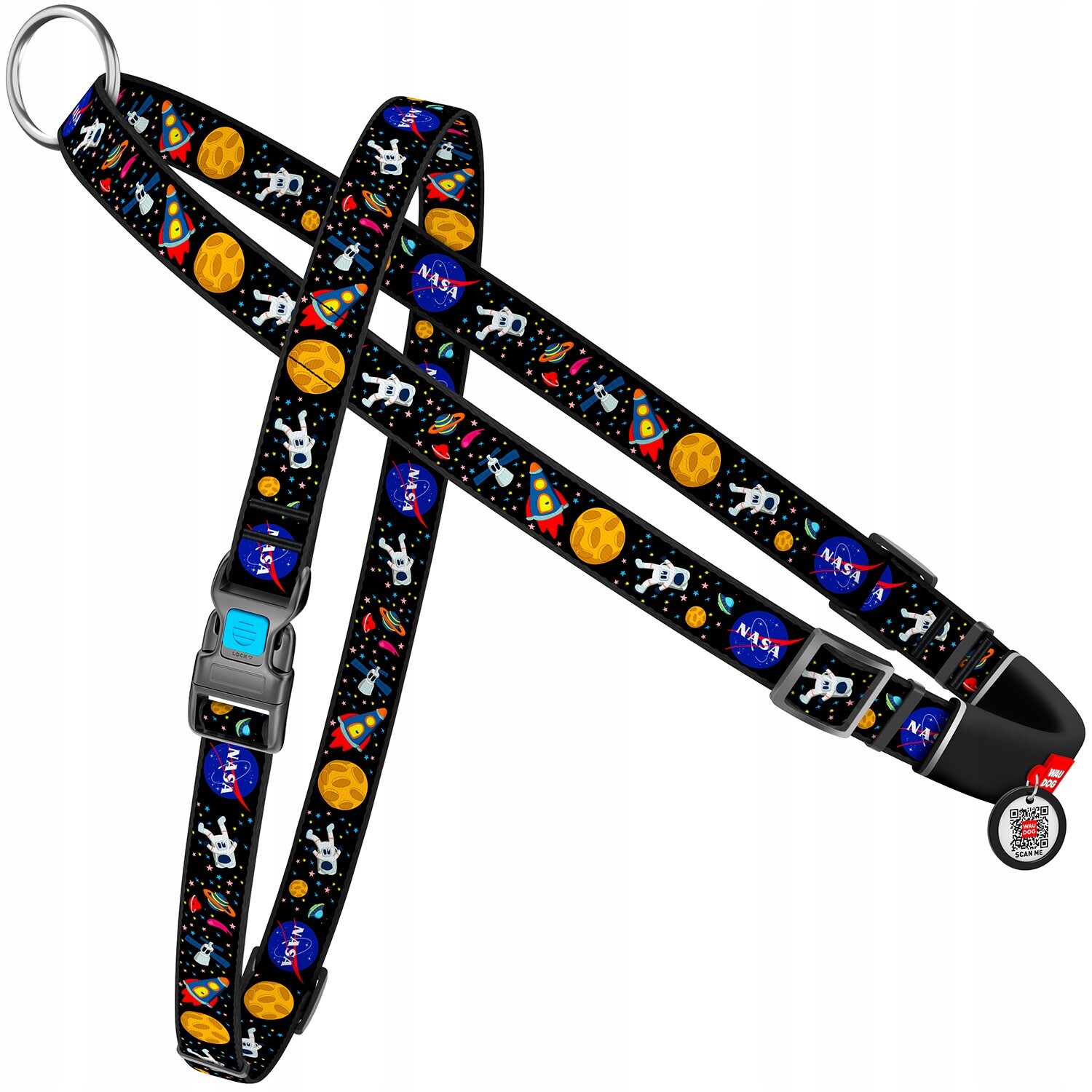 Postroj pro psa s rukojetí, obrázek „nasa“, velikost L