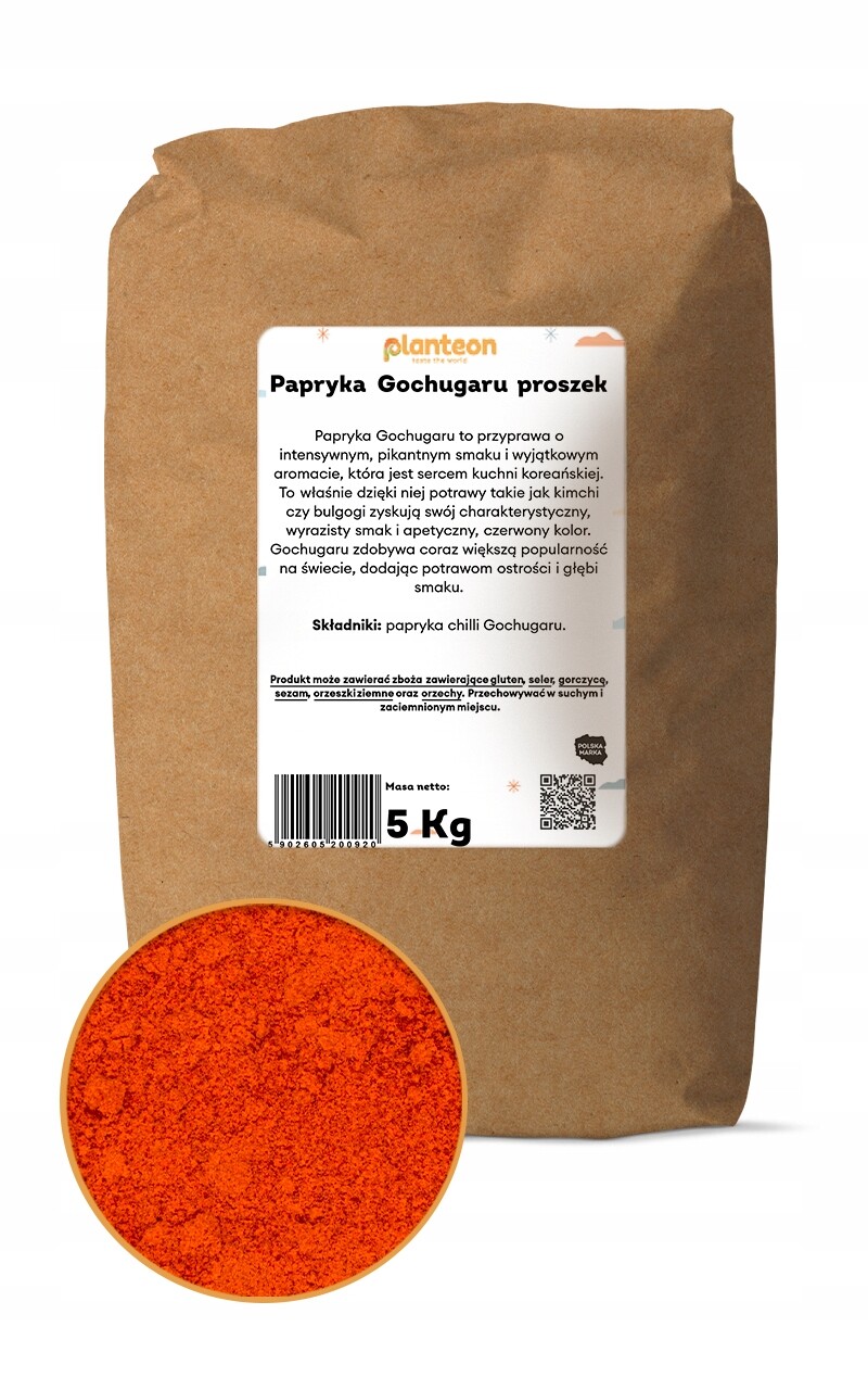 Paprika Gochugaru prášek 5 kg paprika gochugaru mletá pro kimchi
