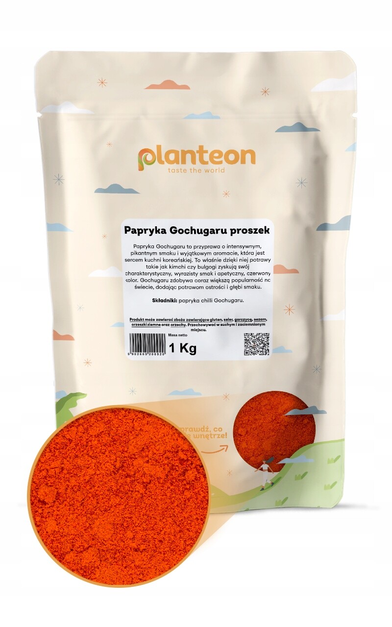 Paprika Gochugaru prášek 1 kg paprika gochugaru mletá pro kimchi