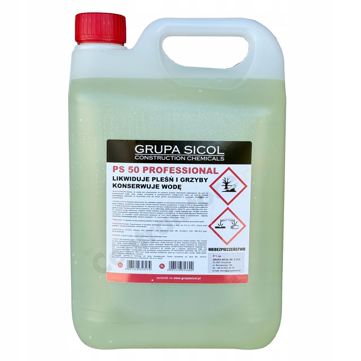 protiplísňový fungicidní přípravek na čištění stěn odstraňuje plíseň o objemu 5 l