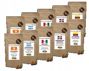 Degustační balíčky různé kávy Arabiky po 100g/10ks