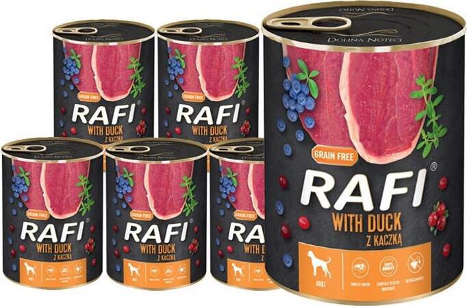 Mokré Krmivo pro psy Rafi Dolina Noteci kachna 12x400g