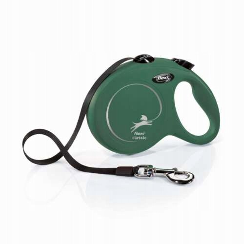 Automatické Vodítko Flexi L, 5m páska, 50kg, olivová