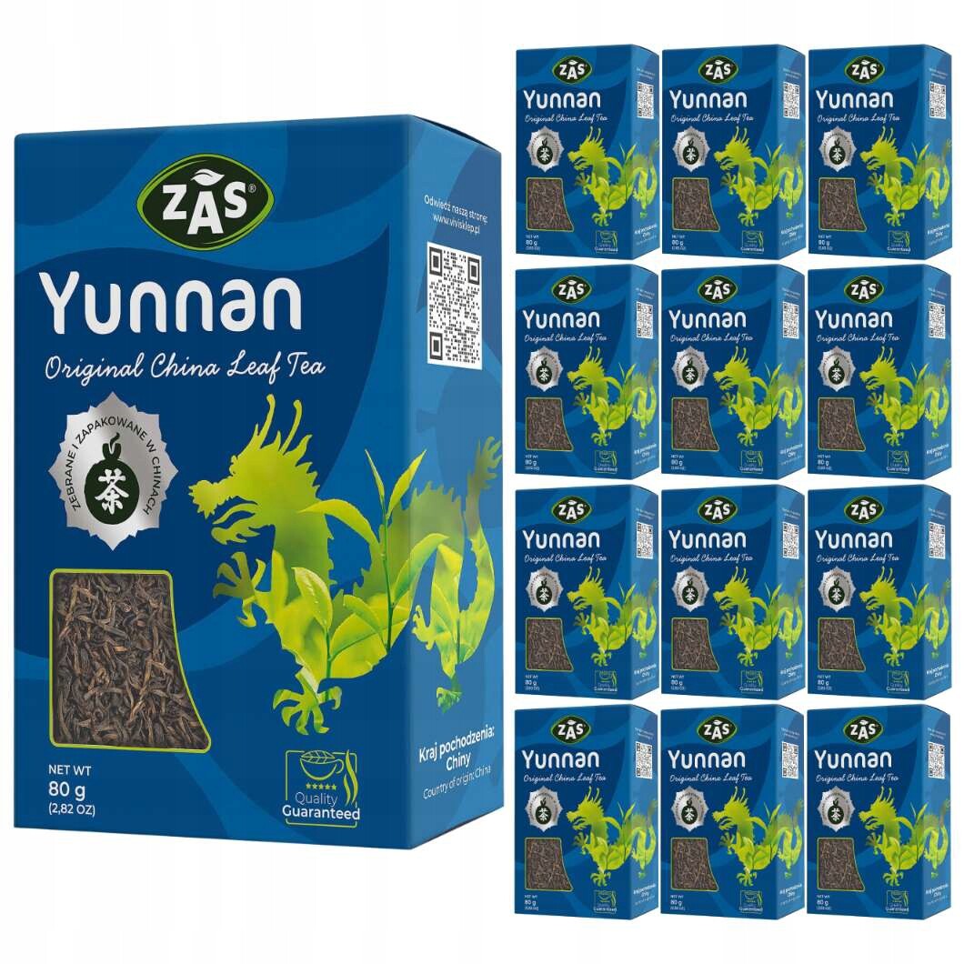 Zas Yunnan sypaný černý Čaj 80 g x 12 kusů