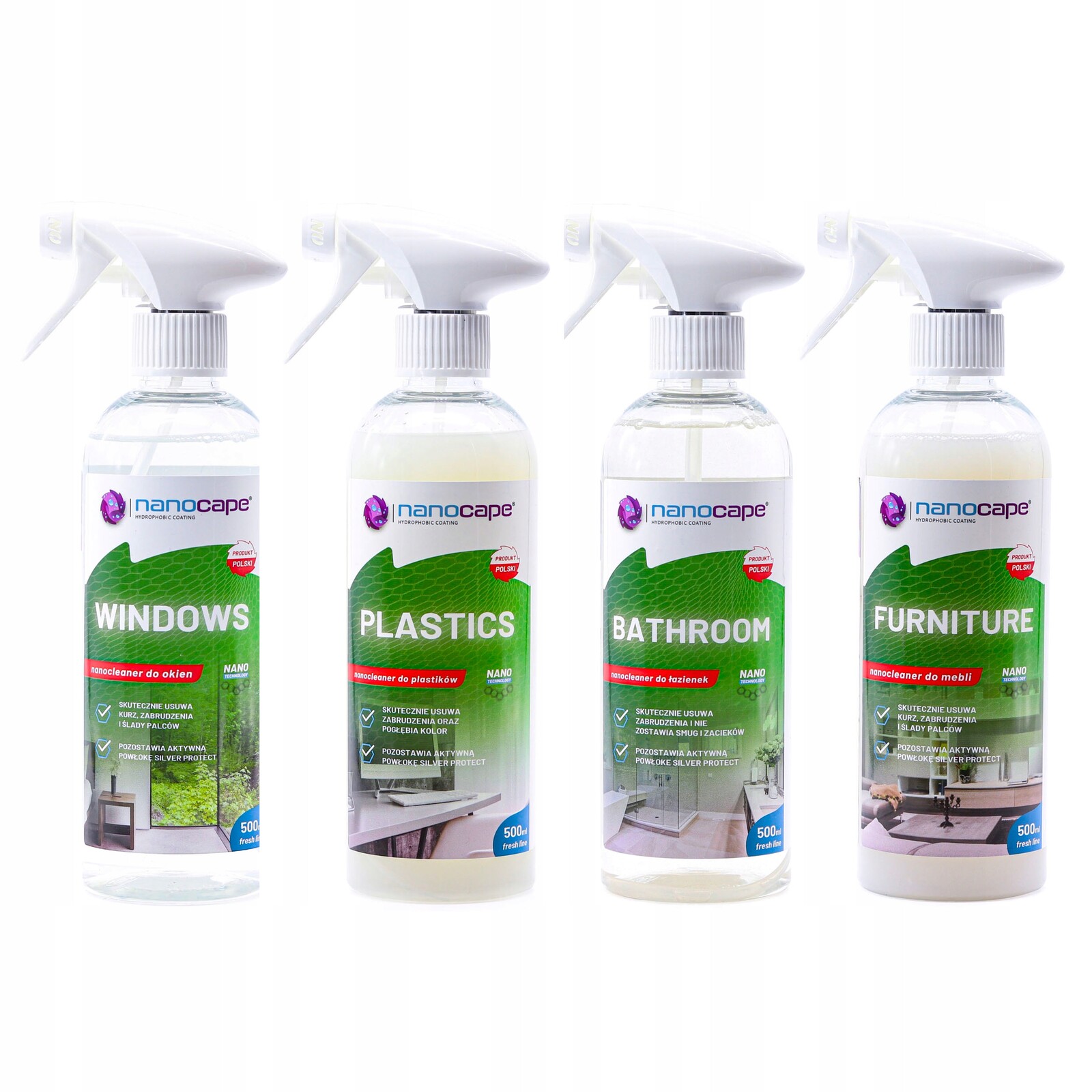 Sada čisticích prostředků pro domácnost 4x Nanocape