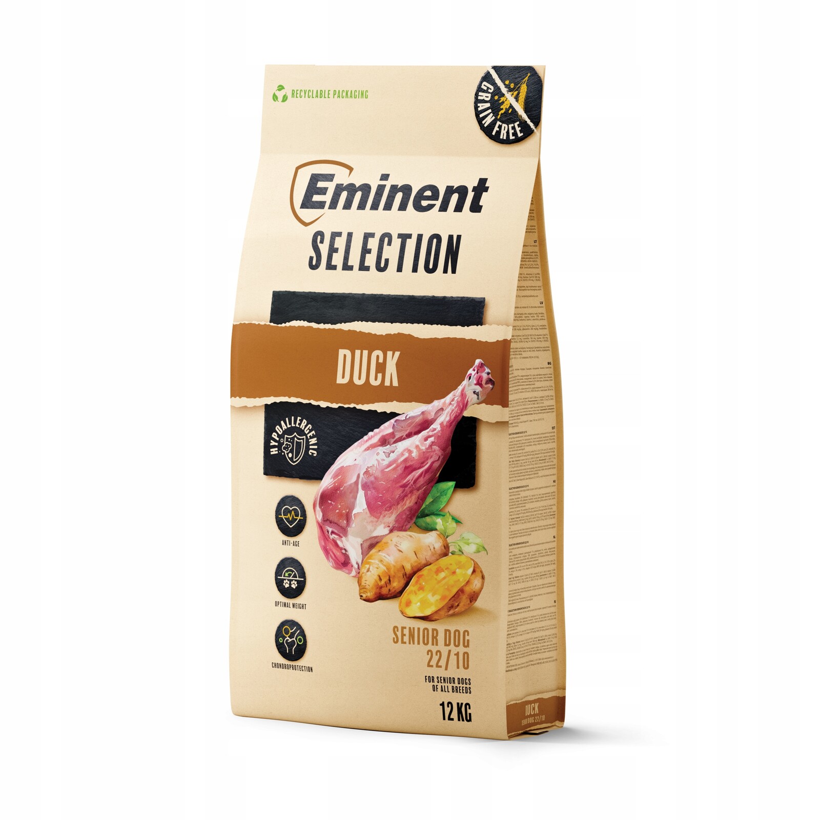 Eminent Selection Grain Free Senior Duck 22/10 12 kg na kachně, pro seniory