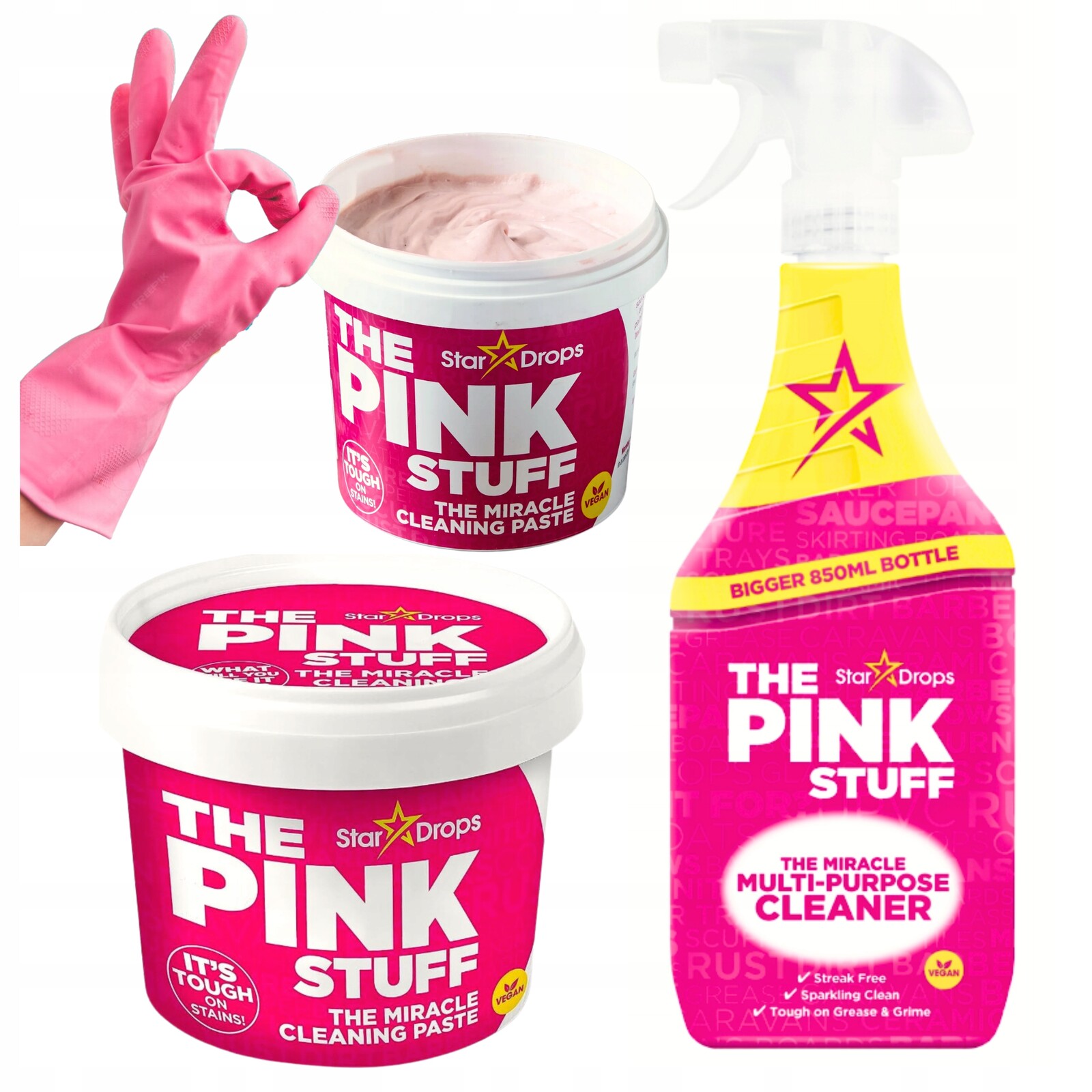 Čistící Sada The Pink Stuff pasta pěna Cleaner domácí chemie