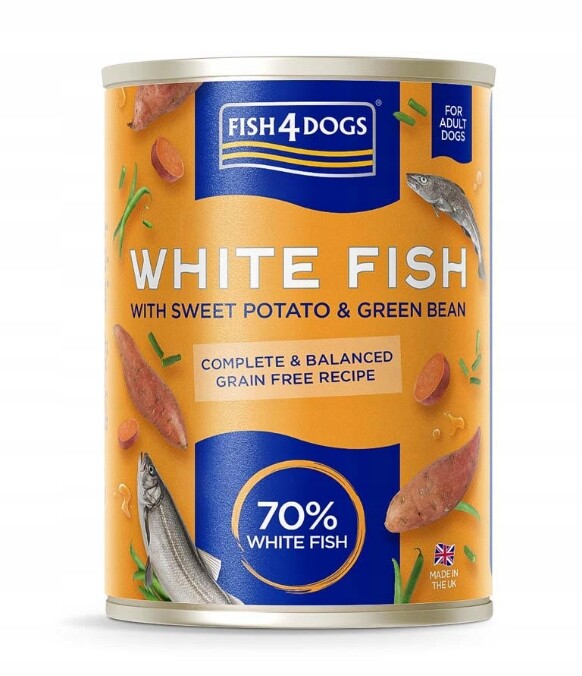 Vlhké Krmivo Pro Psy Bílá Ryba FISH4DOGS 6x395g 70% Rybí Bez Obilí A Lepku