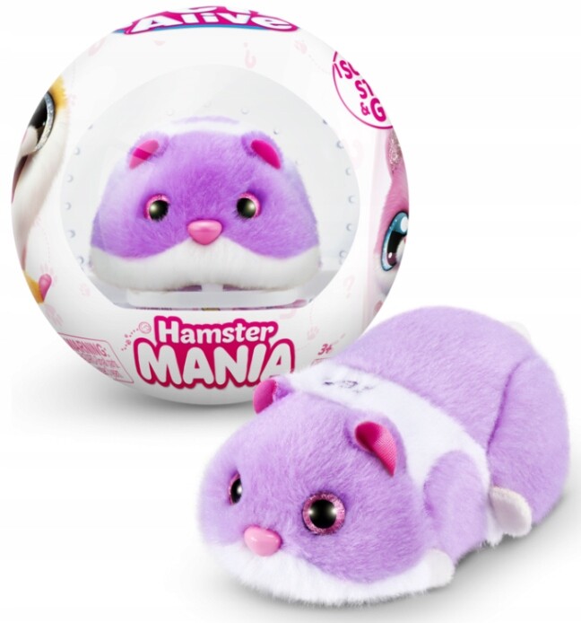 Zuru Pets Alive Hamster Mania Interaktivní plyšový Křeček Fialový 9543G
