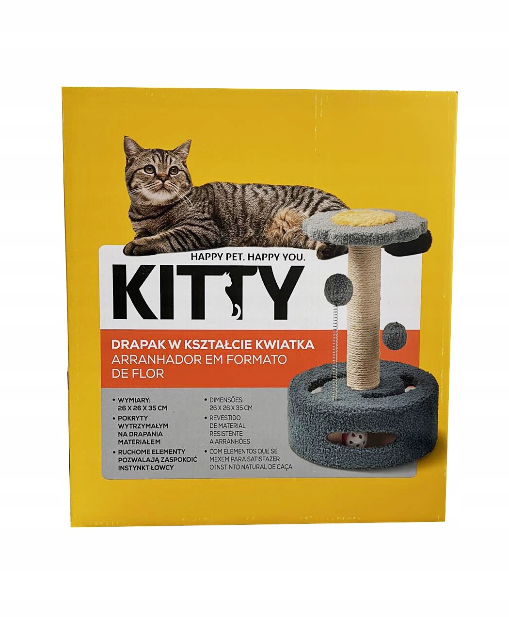 Kitty škrabadlo pro kočky ve tvaru květiny s pohyblivými prvky