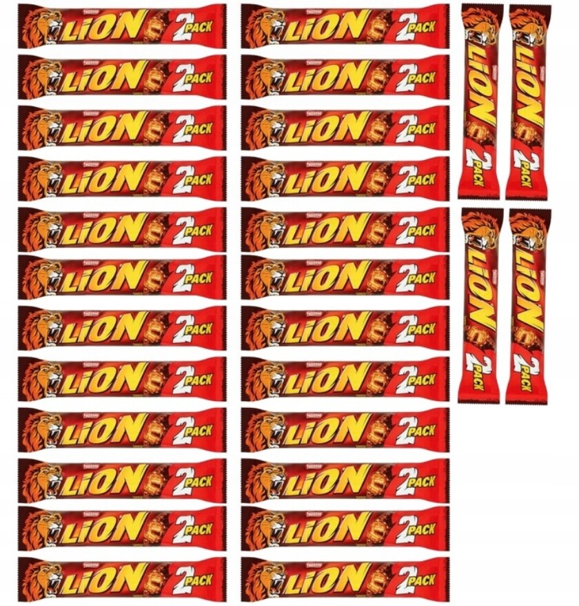 28 x čokoládová Tyčinka Lion, 2 balení, 2x30g