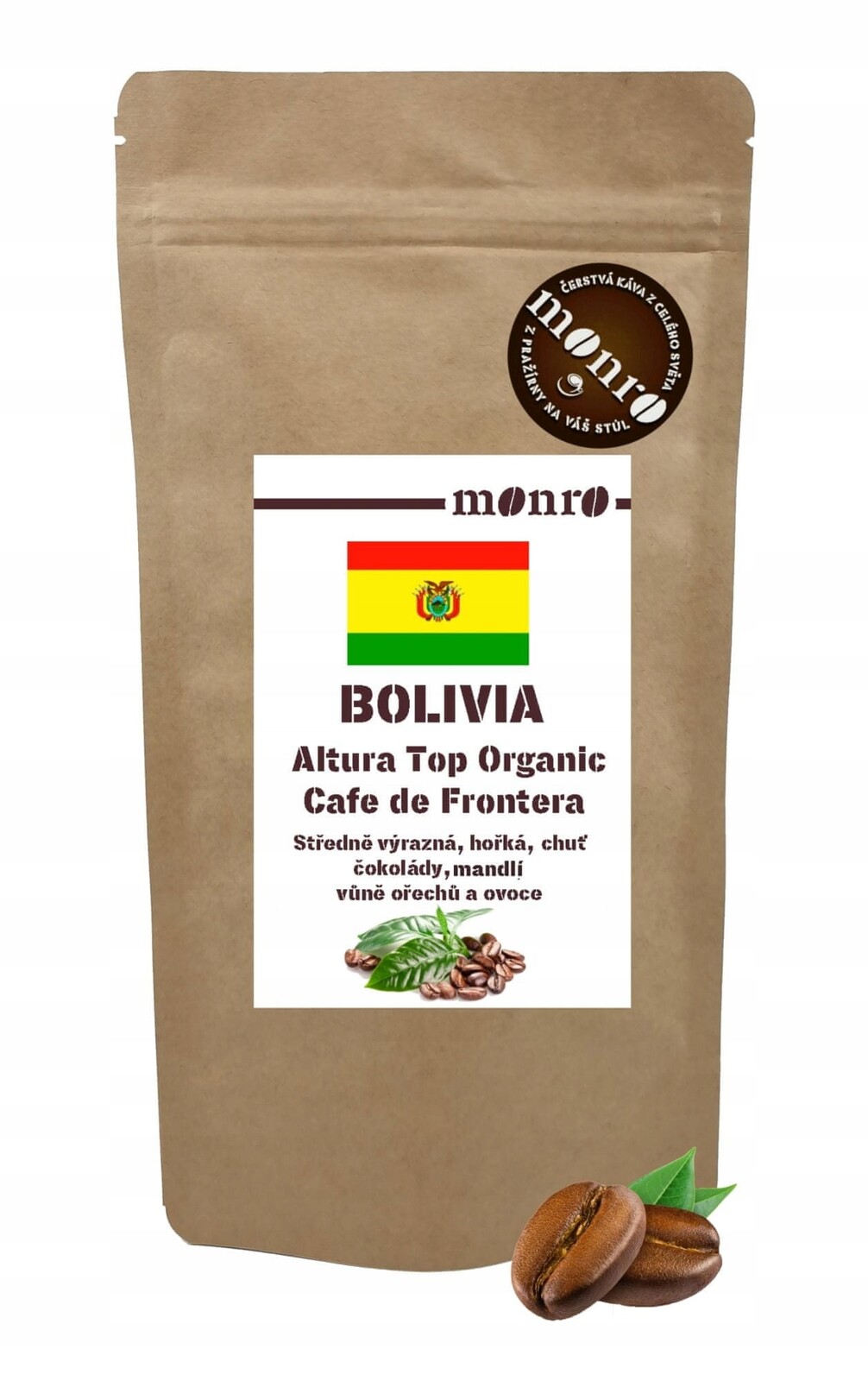 Bolivia Top Organic Cafe Frontera káva Arabika 1kg