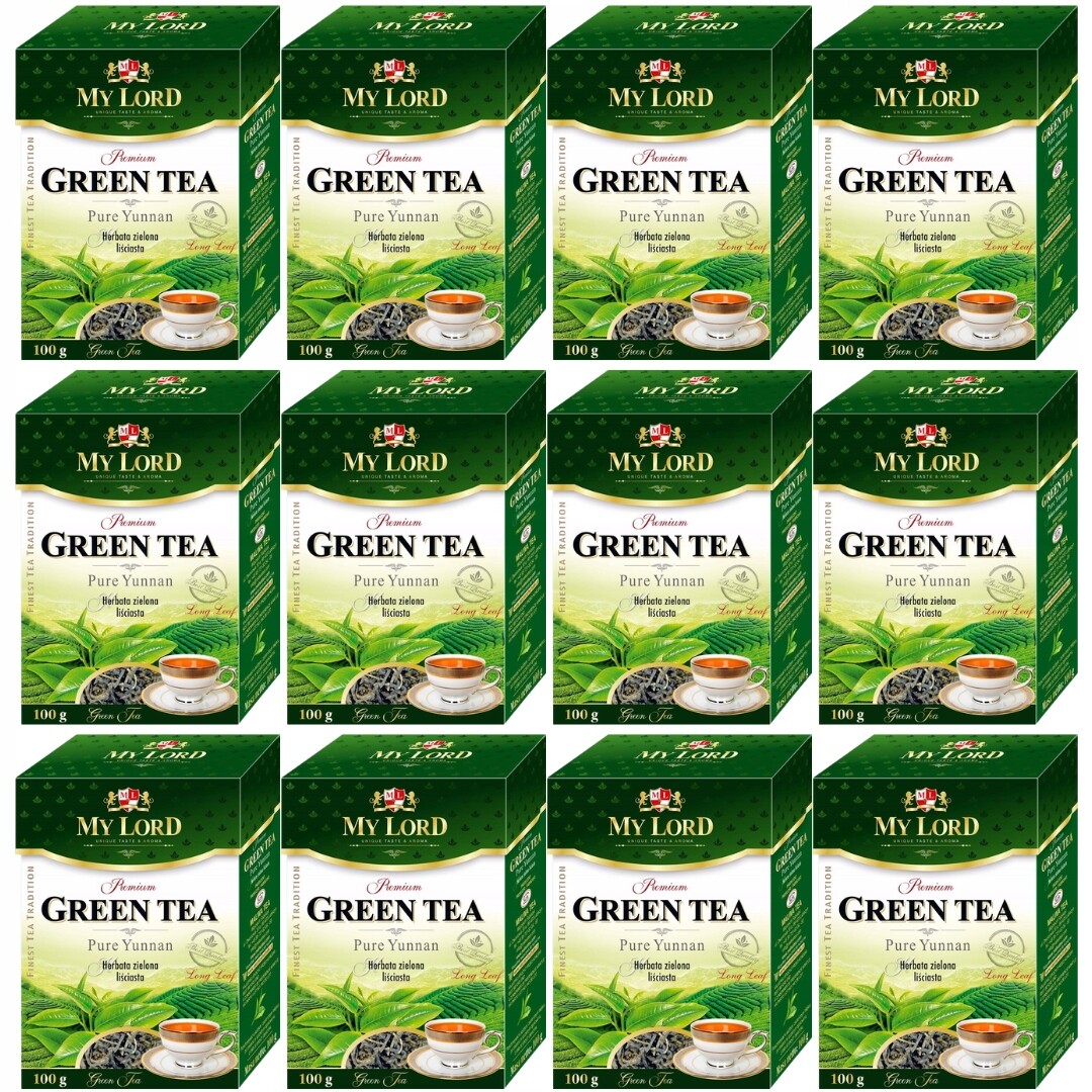 Zelený listový čaj Malwa My Lord 100 g x 12 kusů