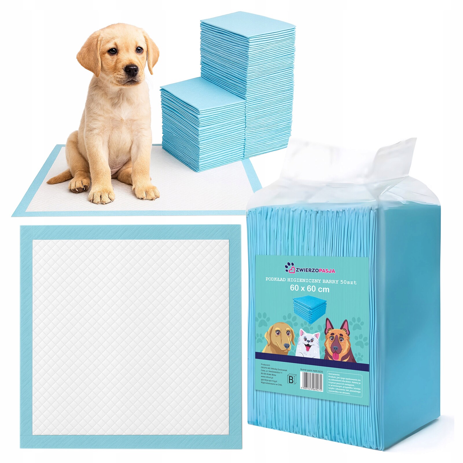 Podložky Pro Psy Hygienické Absorpční Podložky Pro Výuku 60x60 50 Ks