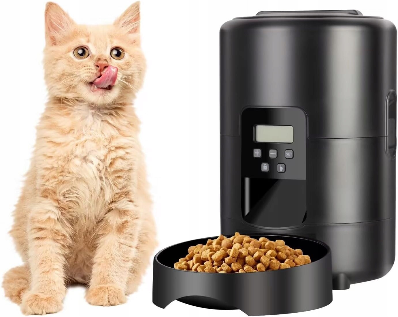 Chytrý Automatický Dávkovač Krmiva Pro Kočky A Psy 2L Velký Usb