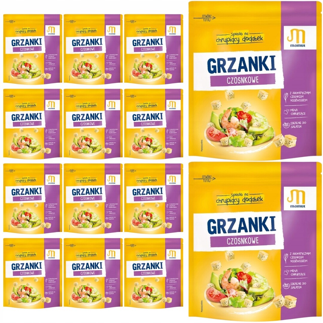 Mamut Česnekové krutony 150 g x 14 kusů