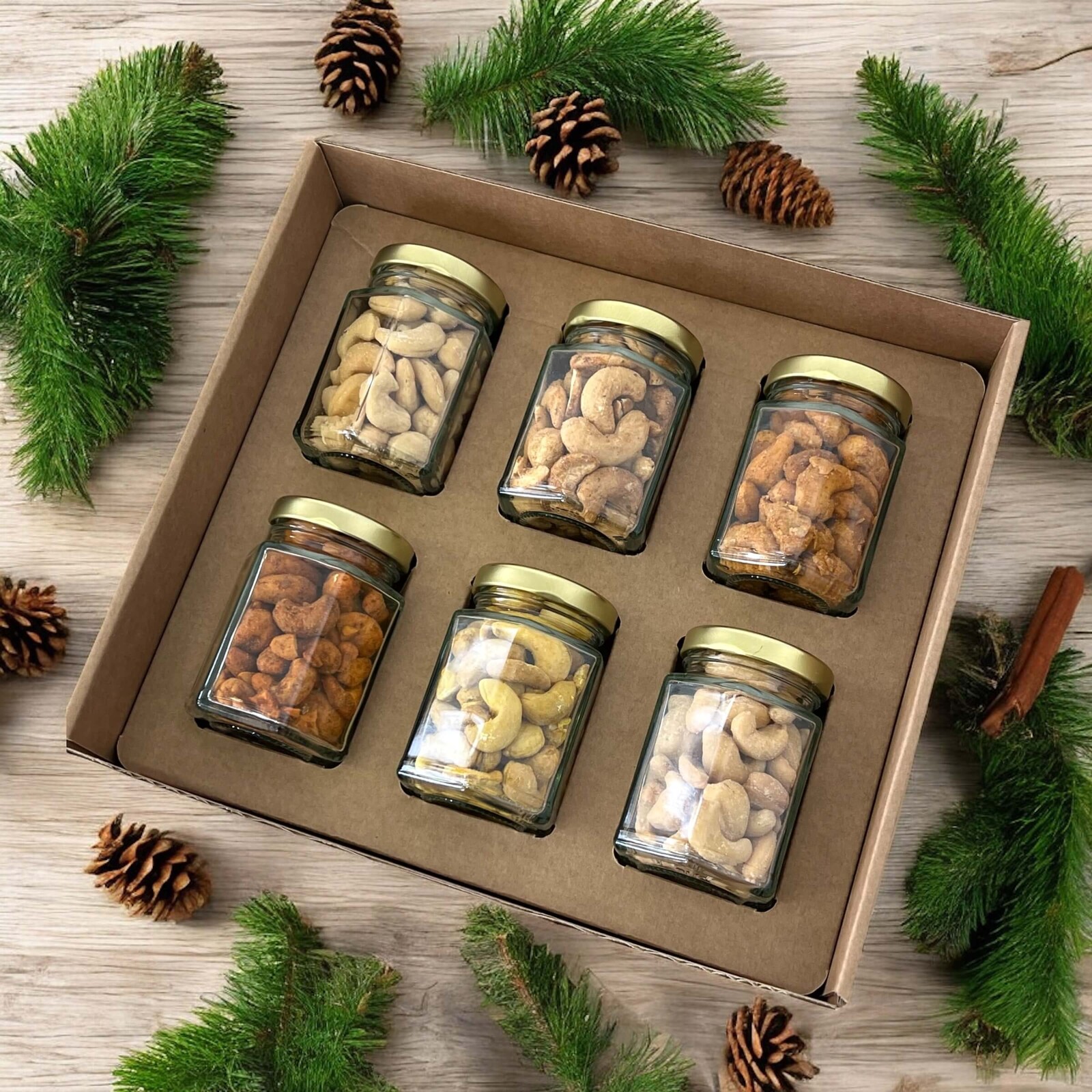 Nutworld.cz Dárkový box s kešu – 6x sklenička Exclusive