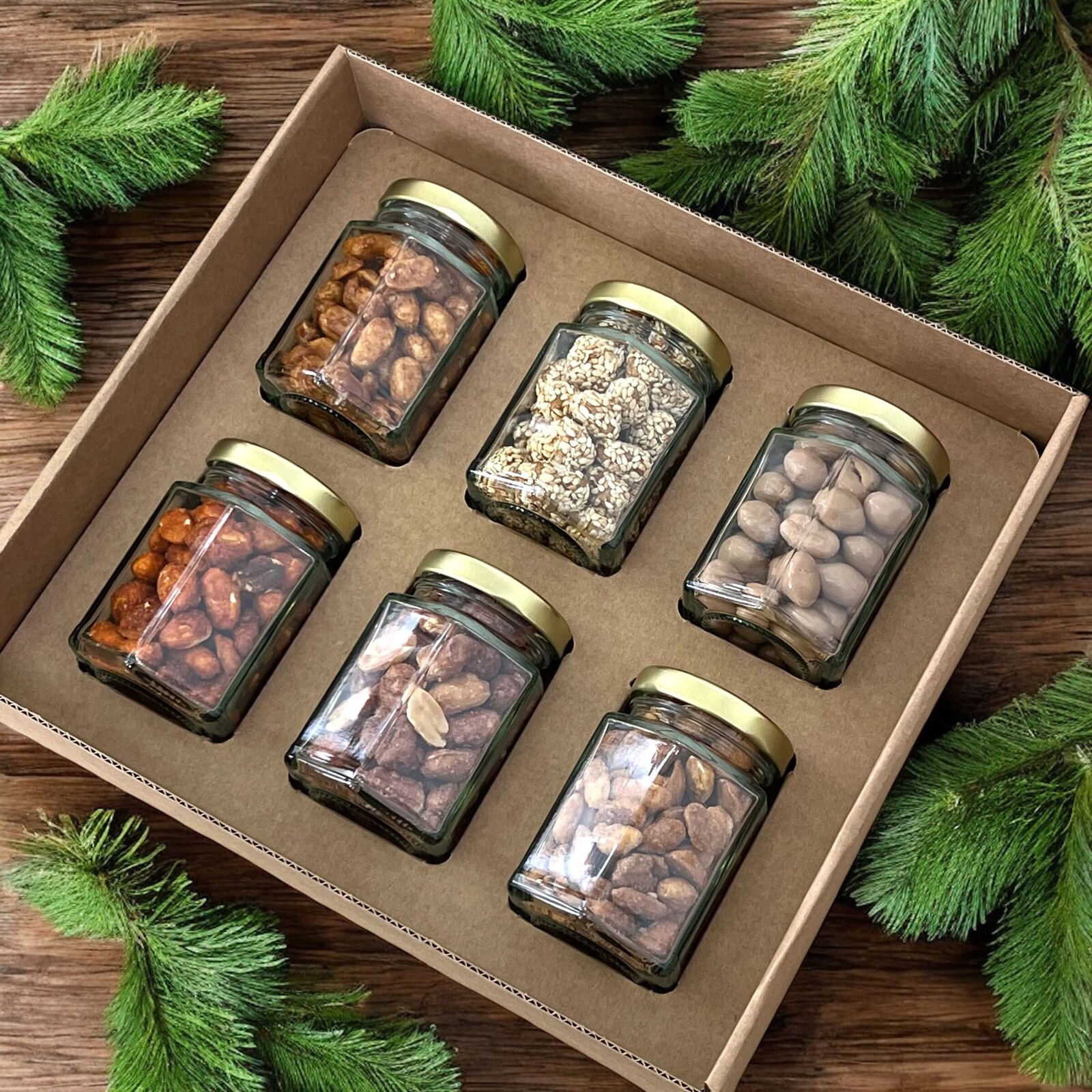 Nutworld.cz Dárkový box s arašídy – 6x sklenička Exclusive