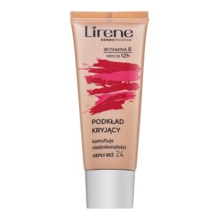 Lirene Vitamin E High-Coverage Liquid Foundation 24 Beige fluidní make-up proti nedokonalostem pleti 30 ml