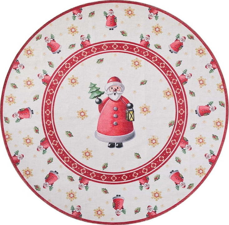 Červený kulatý koberec s vánočním motivem ø 160 cm Toy's Delight Santa Claus – Villeroy&Boch