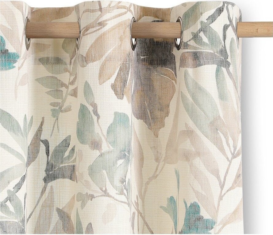 Krémový/šedomodrý závěs 135x250 cm Celesta – Restilo