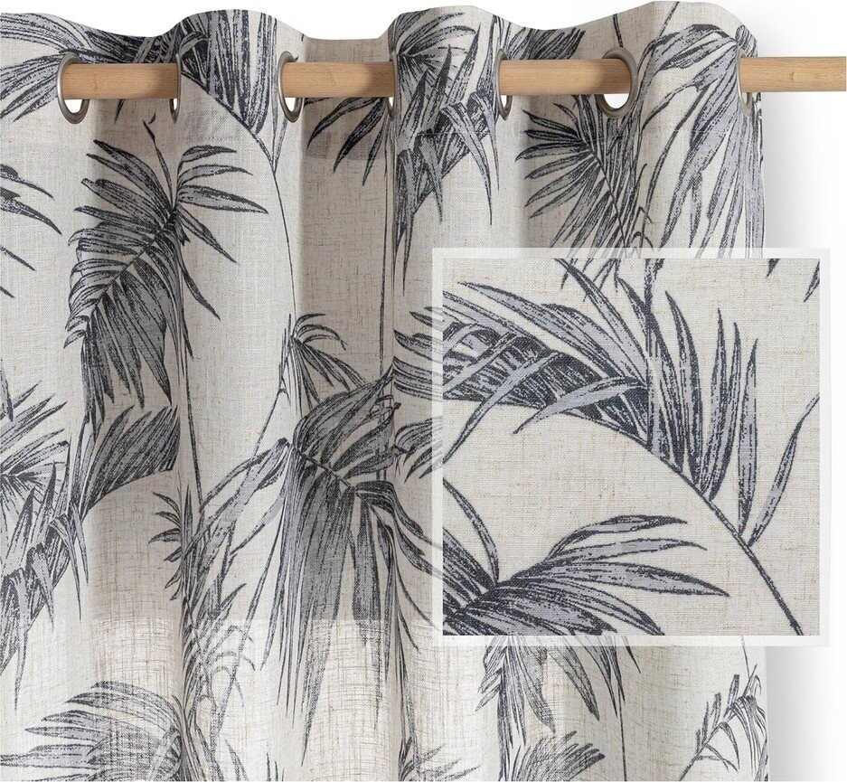 Šedý/krémový závěs 135x250 cm Palmera – Restilo