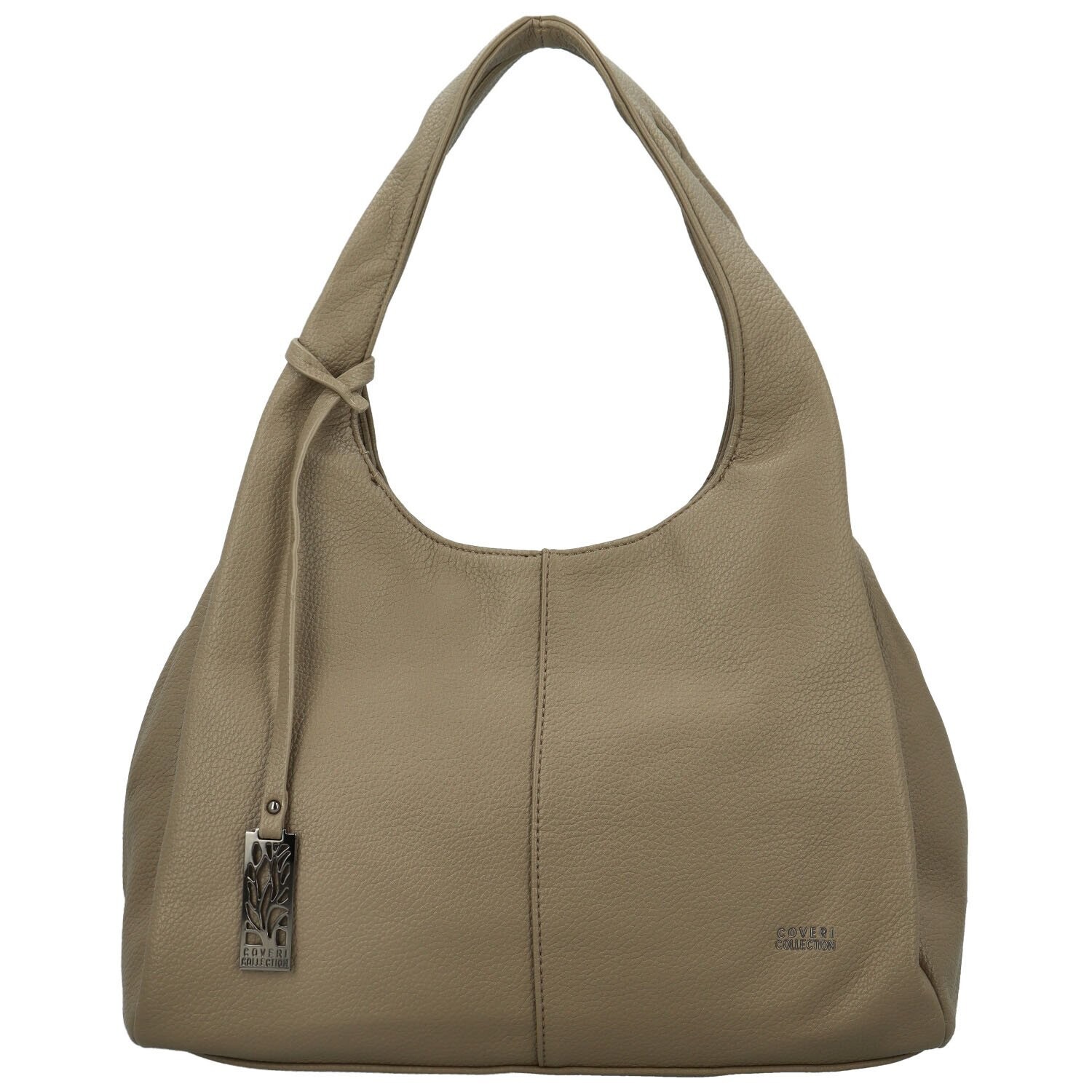 Módní dámská koženková kabelka na rameno Coveri Shaila, taupe
