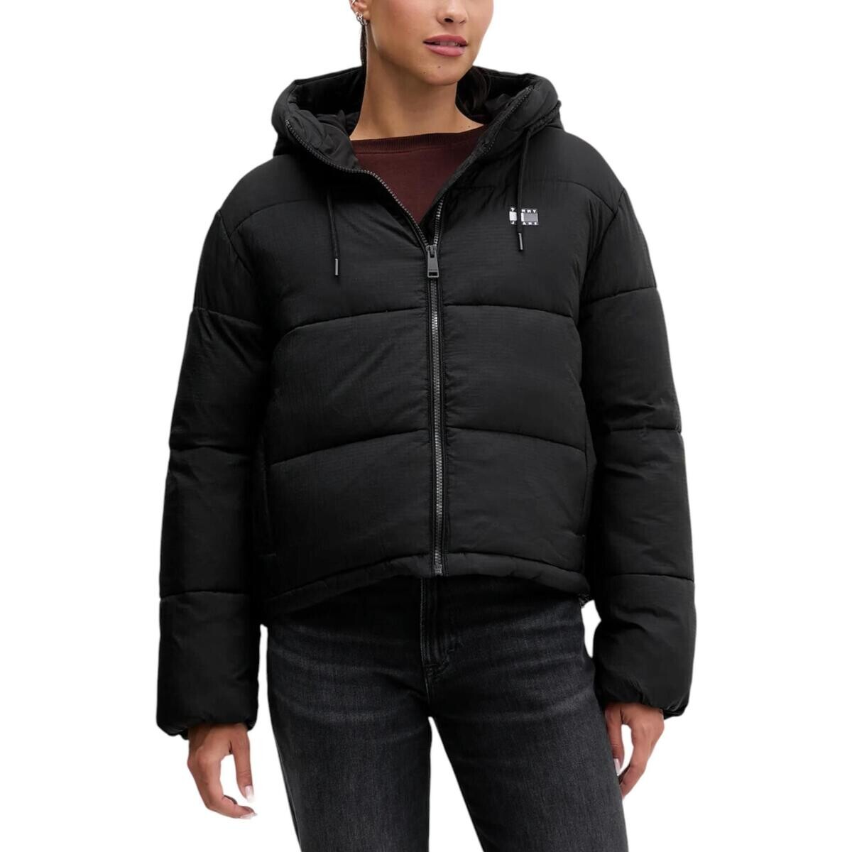 Tommy Hilfiger  TJW HOODED PUFFER JA DW0DW21625  Černá