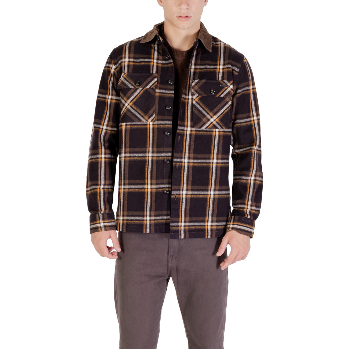 Gianni Lupo  OVERSHIRT GL7818S  Hnědá