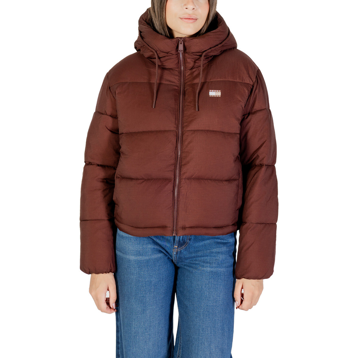 Tommy Hilfiger  TJW HOODED PUFFER JA DW0DW21625  Hnědá